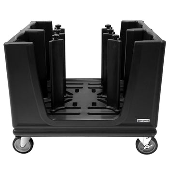 Dozownik do talerzy - nieogrzewany - z kółkami i 6 regulowanymi przegrodami - 180 - 480 talerzy - Prime Gastro