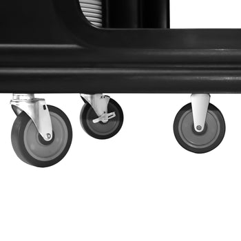 Dozownik do talerzy - nieogrzewany - z kółkami i 6 regulowanymi przegrodami - 180 - 480 talerzy - Prime Gastro