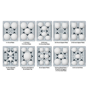 Dozownik do talerzy - nieogrzewany - z kółkami i 6 regulowanymi przegrodami - 180 - 480 talerzy - Prime Gastro