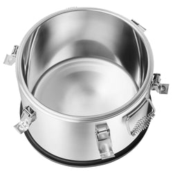 Edelstahl Thermotransportbehälter - 10 Liter - Höhe 220mm - mit Gummiboden
