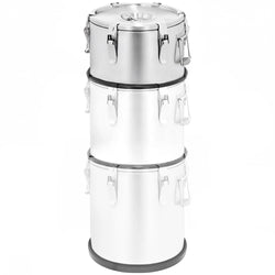 Edelstahl Thermotransportbehälter - 10 Liter - Höhe 220mm - mit Gummiboden
