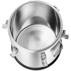 Edelstahl Thermotransportbehälter - 20 Liter - Höhe 360mm - mit Gummiboden