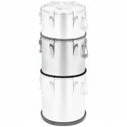 Edelstahl Thermotransportbehälter - 20 Liter - Höhe 360mm - mit Gummiboden
