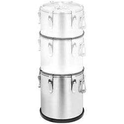 Edelstahl Thermotransportbehälter - 35 Liter - Höhe 570mm - mit Gummiboden