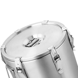 Edelstahl Thermotransportbehälter - 10 Liter - Höhe 220mm - mit Gummiboden