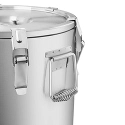 Edelstahl Thermotransportbehälter - 10 Liter - Höhe 220mm - mit Gummiboden