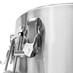 Edelstahl Thermotransportbehälter - 10 Liter - Höhe 220mm - mit Gummiboden