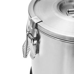 Edelstahl Thermotransportbehälter - 35 Liter - Höhe 570mm - mit Gummiboden