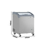 Commercial Chest Freezer - 645x650mm - 117 L - With Sliding Glass Lid