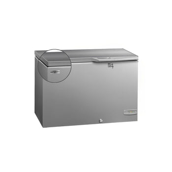 Zamrażarka skrzyniowa - 985 mm - 236 litrów - pokrywa ze stali nierdzewnej - włącznie ze ścianką działową - Prime Gastro