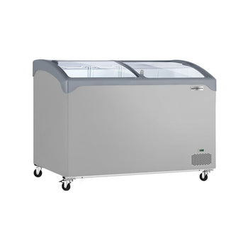 Zamrażarka skrzyniowa - 1320x650mm - 286 litrów - Z przesuwaną szklaną pokrywą - Prime Gastro