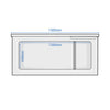Chest freezer - 1500 mm - 388 litres - plastic lid - including partition wall