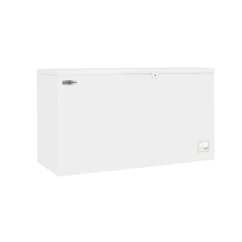 Zamrażarka skrzyniowa - 1500 mm - 480 litrów - pokrywa z tworzywa sztucznego - włącznie ze ścianką działową - Prime Gastro
