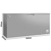 Chest freezer - 1800mm - 534 litres - stainless steel lid - including partition wall