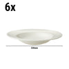(6 szt.) Talerz głęboki Maastricht LUX – porcelana – Ø 230 mm – kość słoniowa