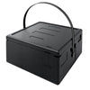 Insulated Food Pan Carrier - Pizza transport box - Front loading - 100L - 602x570x575mm - for scooters & bicycles - incl. Pizza box