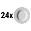 (24 pcs) SEA WAVE | Deep Plate - Porcelain - Ø300mm - White