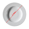(24 pcs) SEA WAVE | Deep Plate - Porcelain - Ø300mm - White