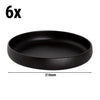 (6 szt.) UNIVERSE - Talerz głęboki - Porcelana - Ø 210mm - Czarny