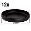 (12 pcs) UNIVERSE | Deep Plate - Porcelain - Ø210mm - Black