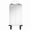 Podajnik talerzy – podgrzewany – na 100 talerzy – 2 kW – z kółkami