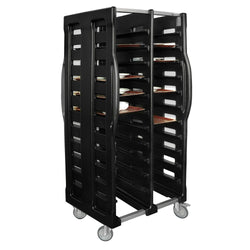 Wózek na tace – podwójny – na 24 tace EN 530x370