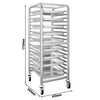 Pattisserie Tray Trolley - Stainless Steel - 15-Level - for 15 x 530x370mm Trays