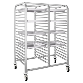 Wózek na tace – podwójny – na 30 tac EN 600x400 – z cichymi kółkami - Prime Gastro