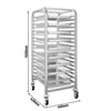 Pattisserie Tray Trolley - Stainless Steel - 15-Level - for 15 x 600x400mm Trays