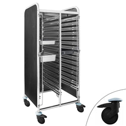 Wózek na tace – na 30 tac GN 1/1 – z cichymi kółkami