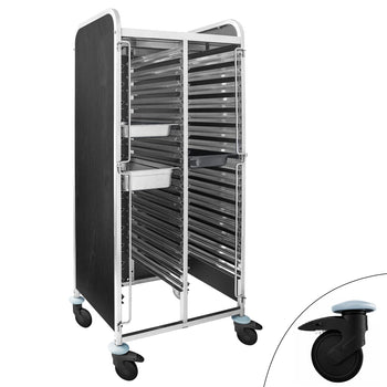 Wózek na tace – na 30 tac GN 1/1 – z cichymi kółkami