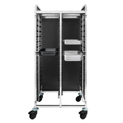 Wózek na tace – na 30 tac GN 1/1 – z cichymi kółkami