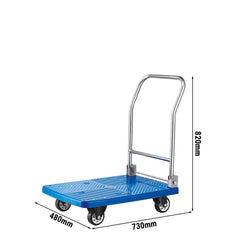 Wózek transportowy 480x730mm - z 1 plastikową półką do przechowywania