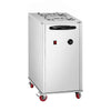 Podajnik talerzy – podgrzewany – na 2x 40 talerzy – 1 kW – z kółkami