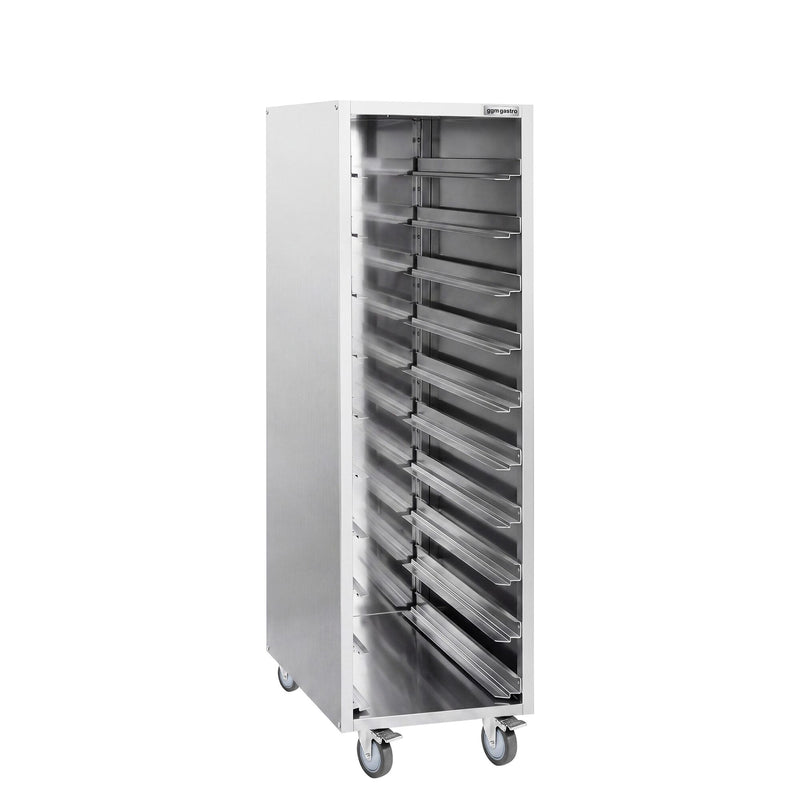 Edelstahl Tablettwagen - für 10x GN 1/1 oder 10x EN 600x400