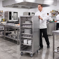 Edelstahl Tablettwagen - für 10x GN 1/1 oder 10x EN 600x400