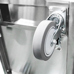 Wózek na tace ze stali nierdzewnej – na 14 pojemników GN 1/1 lub 14 pojemników EN 600x400