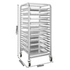 Gastronorm Tray Trolley - Stainless Steel - 17-Level - for 17 x GN 2/1 Trays