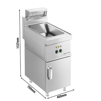 Szafka stojąca ze stali nierdzewnej - 400mm - 1 drzwi