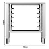Stand - for Commercial Combi Oven KD Series - 730x600x770mm - 5x GN 1/1 - Stainless Steel - with Rack for 5x GN 1/1 Trays