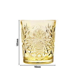 (12 szt.) Szklanka wysoka do drinków - Libbey, Hobstar - 350ml - Żółty - do zmywarki; zestaw 12 szt.