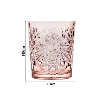 (6 szt.) Szklanka wysoka do drinków - Libbey, Hobstar - 350ml - Różowy - do zmywarki; zestaw 6 szt.