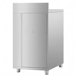 Szafka robocza – na ekspres do kawy – 1000 x 600 mm – z 2 drzwiami skrzydłowymi, 2 szufladami, wybijakiem, 3 półkami i listwą krawędziową