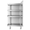 Szafka robocza – na ekspres do kawy – 1200 x 600 mm – z 2 drzwiami skrzydłowymi, 2 szufladami, wyjmowaną półką, 3 półkami i listwą ochronną
