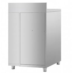 Szafka robocza – na ekspres do kawy – 1200 x 600 mm – z 1 drzwiami skrzydłowymi, 2 szufladami, koszem na śmieci, 3 półkami i obrzeżem