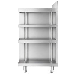Szafka robocza – do ekspresu do kawy – 1400 x 600 mm – z 1 drzwiami skrzydłowymi, 2 szufladami, koszem na śmieci, 6 półkami i obrzeżem