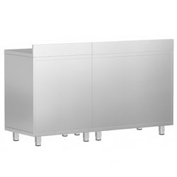 Szafka robocza - do ekspresu do kawy - 1800x600mm - z 4 szufladami, 2 drzwiami skrzydłowymi, 0 szufladami do odbijania fusów i z rantem