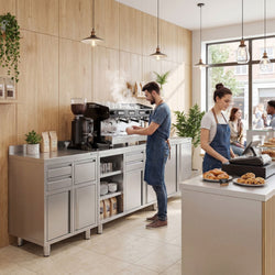 Ekspres z portafiltrem "Eminence" - 3 grupy - włącznie z systemem wstępnej infuzji - czarny