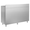 Szafka robocza ze stali nierdzewnej - 1600x600mm - z 2 drzwiami na zawiasach, 2 szufladami, powierzchnią przechowywania 4-poziomową lewą i prawą, koszem na śmieci, z rantem - pod ekspres do kawy