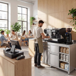 Ekspres z portafiltrem "Eminence" - 2 grupy - włącznie z systemem wstępnej infuzji - czarny